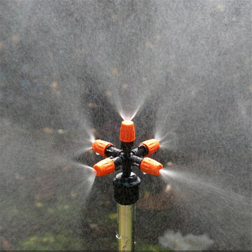 Lawn Sprinkler Automatic 360 Rotating Garden Water Sprinklers Lawn Irrigation 5 Nozzles Garden Pipe Hose