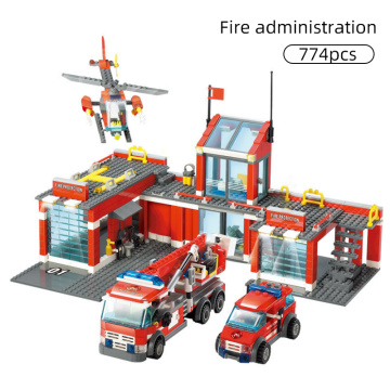 SEMBO City Fire Station Model Building Blocks Fire Airport Engine Fighter Truck Firefighter Enlighten DIY Bricks Toys Children