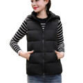 Hooded vest plus size women vest down jacket tank tops winter vest for women sleeveless jacket female autumn plus size waistcoat