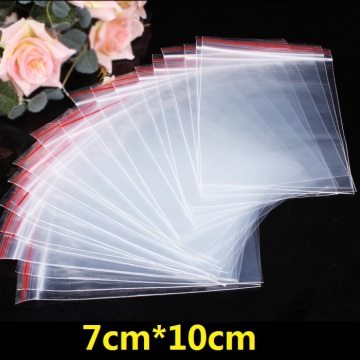 100pcs/pack 7x10cm Jewelry Ziplock Zip Zipped Lock Reclosable Plastic Poly Clear Bags