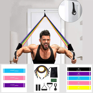 11 Pcs Elastic Resistance Bands Sets Training Workout Pull Rope Tubes Fitness Exercise Bands Sports Gym Expander Equipment