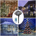 IP65 Waterproof Snowfall Laser Projector Lamp Moving Snow Outdoor Garden Landscape Light Wedding Party Christmas Stage Light