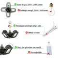 120W 192LEDs 12000LM Deformable Lamp Garage Light E27 Led Bulb Super Bright Home Parking Warehouse Basement Industrial Lighting