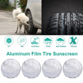 4pcs Car Tire Covers Aluminum Film Waterproof UV Protection Tyre Cover Sun Protector for RV Trailer Auto Vehicle Wheel Accessory