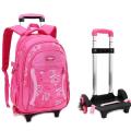Kid's Travel Rolling luggage Bag School Trolley Backpack girls backpack On wheels Girl's Trolley School wheeled Backpacks Child