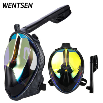 2021 new snorkeling goggles anti-fog full dry swimming full cover diving glasses diving mask plating anti-ultraviolet for Adult