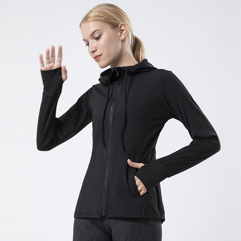 Black high elastic training Jackets