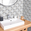 Funlife® 20X10cm Grey Marble Wall Sticker Oil Proof DIY Peel & Stick Tile Stickers for Floor Bathroom Kitchen Backsplash Wall
