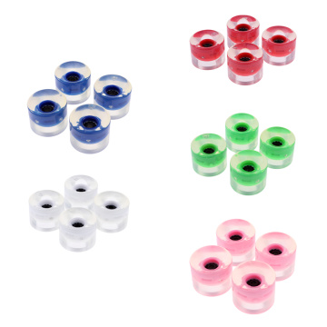 Set of 4 Pcs Flashing Roller 78A hardness Replacement Light Up Wheels Flash 60mm with Magnetic Core for Skateboard Parts