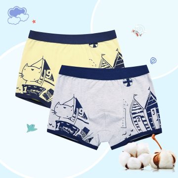 2pcs Boys Underwear 100% Cotton Boxers Comfortable Boy Shorts Bottoms Boys Clothes for 3 4 6 8 10 12 Years Old RKU173004