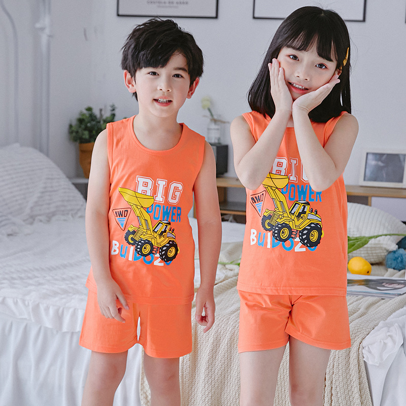 Kids Pajamas 2020 Summer Boys Sleepwear Suit Nightwear Baby Girl Clothes Animal Cartoon Pajama Sets Children's Pyjamas