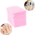 100 Pcs Pink Lint-Free Wipes All For Manicure Nail Polish Remover Pads Paper Nail Cutton Pads Manicure Pedicure Gel Tools