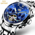 KINYUED Top Luxury Brand Classic Men's Watches Mechanical Wristwatch Sapphire Stainless Steel Gentleman Watch Fashion Man Clock