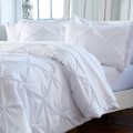 White Duvet Cover Set Pinch Pleat 2/3pcs Twin/Queen/King Size Bedclothes Bedding Sets Luxury Home Hotel Use(no filling no sheet)