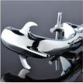 New arrival chrome wash basin tap high quality bathroom double lever dolphin basin faucet sink faucet luxury basin mixer