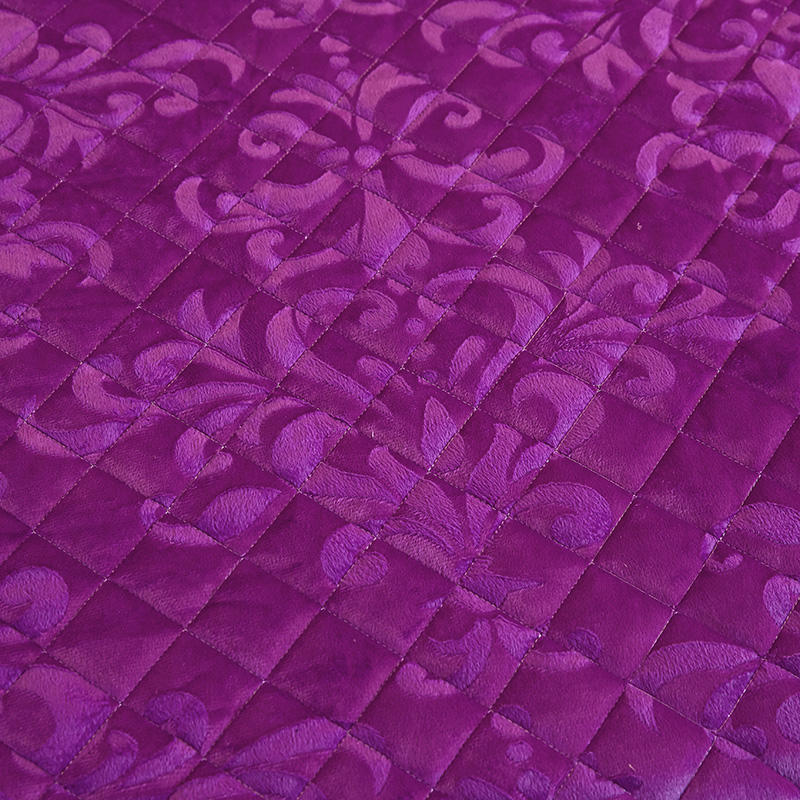 High-grade Bedding Bed Skirts Pillowcases Velvet Thick Warm Lace Bedspread Bed Sheets Princess Purple Mattress Cover King Queen
