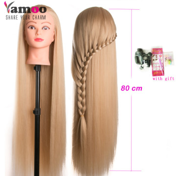 head dolls for hairdressers 80cm hair synthetic mannequin head hairstyles Female Mannequin Hairdressing Styling Training Head