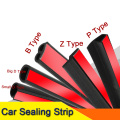 4m B P Z D Shape Type Car Door Seal Strip EPDM Rubber Noise Insulation Weatherstrip Soundproof Car Seal Strong Adhensive Sticker