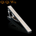 Qi Qi Wu Personalized Custom Silver Tie Clip For Men's Jewelry Customized Engraved Name tie bar Wedding Gifts Groom Men Tie Pin