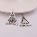 12pcs Zinc Alloy Antique Silver Jewelry Connector Triangle Pendant Jewelry Connector Accessories