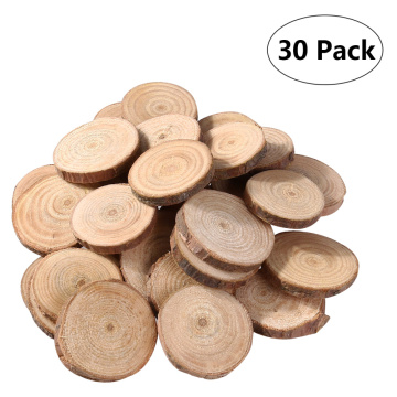 30pcs 3-4CM Wood Log Slices Discs for DIY Crafts Wedding Centerpieces