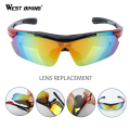 WEST BIKING Bike Polarized Sport Sunglasses With Interchangeable Lens Adult Unisex Bike Eyewear Goggles For Cycling Glasses