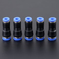 5Pcs Pneumatic Fittings Push In Straight Reducer Connectors For Air Water Hose Plastic Pneumatic Parts PG8-6 8mm Hole to 6mm