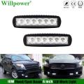 2pcs 4x4 Truck Car LED Pods Fog Light 18W 6" Mini Spotlight Offroad 4WD ATV UTV SUV Pickup Reverse Backup Lamp Flood Driving