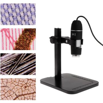 1600X 8LED USB Digital Microscope Magnifier Camera Endoscope with Ruler Bracket