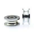 1PC 6x30x14mm/8x30x14mm Stainless Steel U Grooved Rolling Bearing Pulley Track Guide Wheel Hardware Pulley Accessories