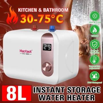 1500W Electric Water Heater Instant Tankless Water Heater 220V Temperature LCD Display Shower Faucet For Kitchen Bathroom