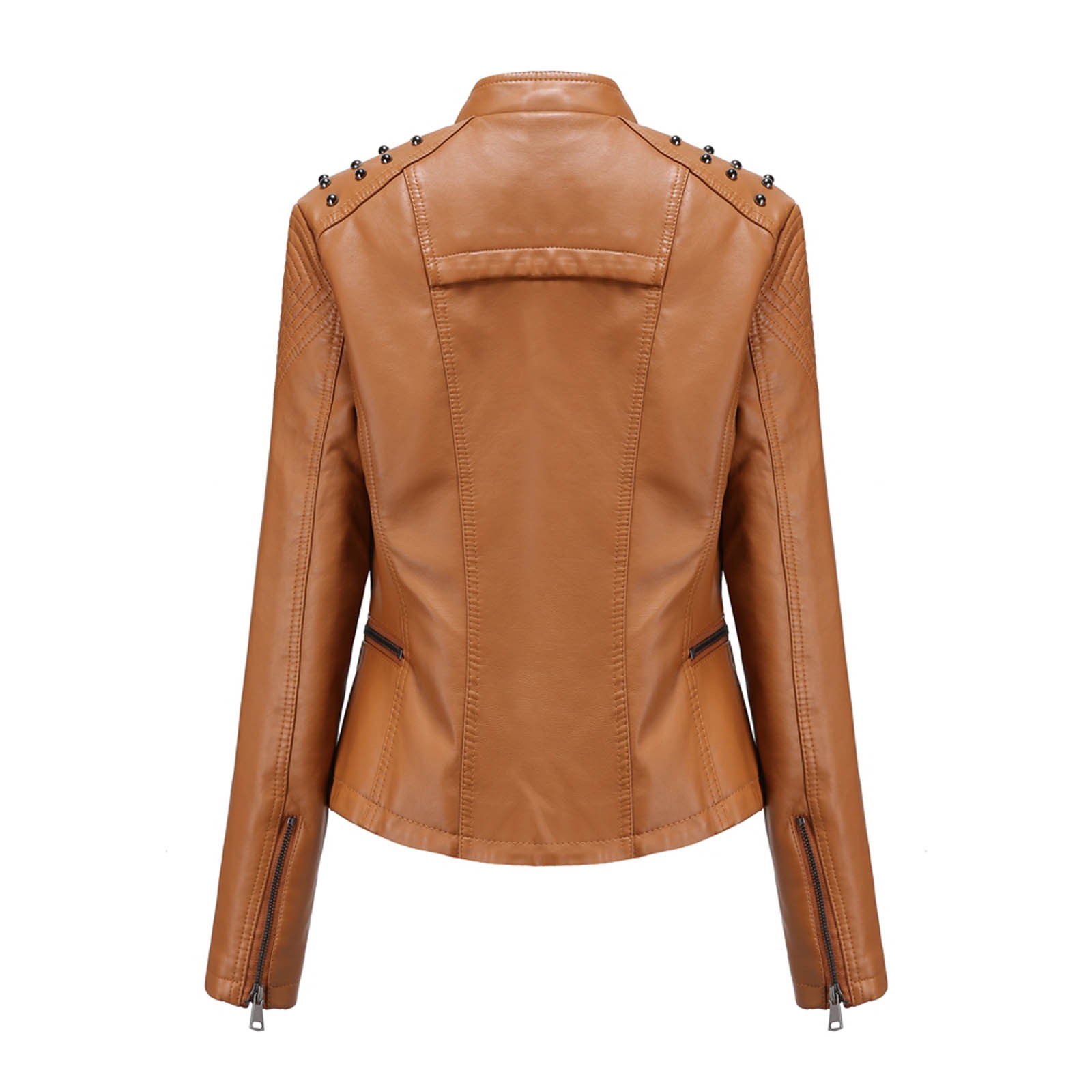 куртка Women's Slim Leather Punk Lapel Lapel Zipper Motorcycle Suit Stitching Winter Coat Jacket Women 2020 chaquetas de mujer