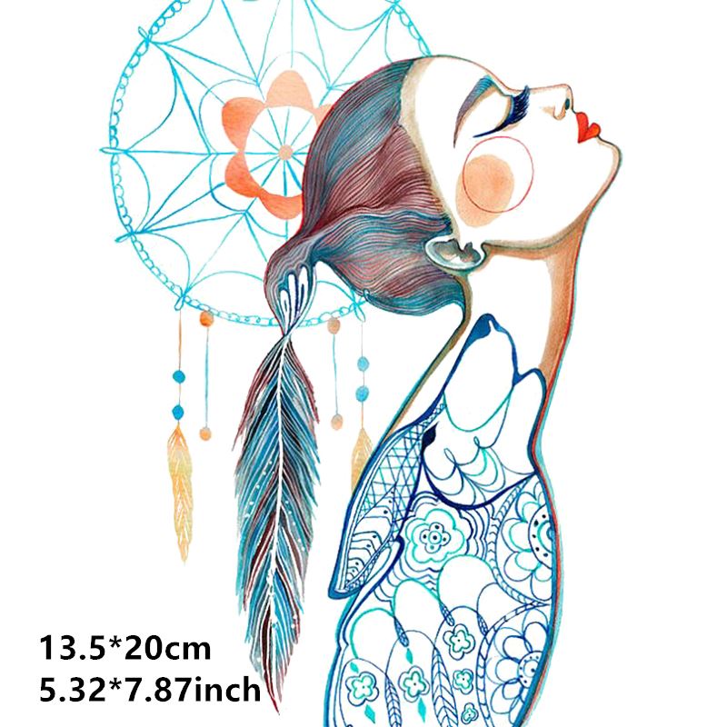 Women Dress Up Sets Iron on Heat Transfer Printing Patches Sticker Washable For T-shirts Clothing DIY Stickers Appliques 2019