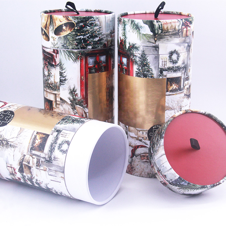 Customized Christmas gift box paper tube