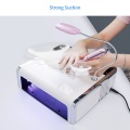 108W 4 IN 1 Pro Nail Manicure Polishing&Suction&Drying&Lighting Nail Drill Nail Dust Collector with Dryer Lamp and Light