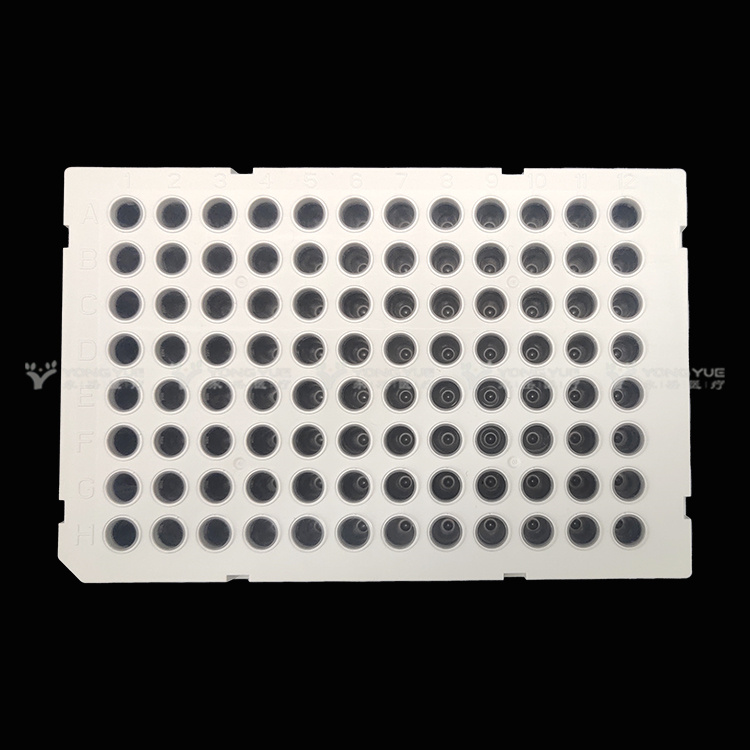 0 1ml 96 Well Pcr Plate Full Skirt White Frame Clear Tube