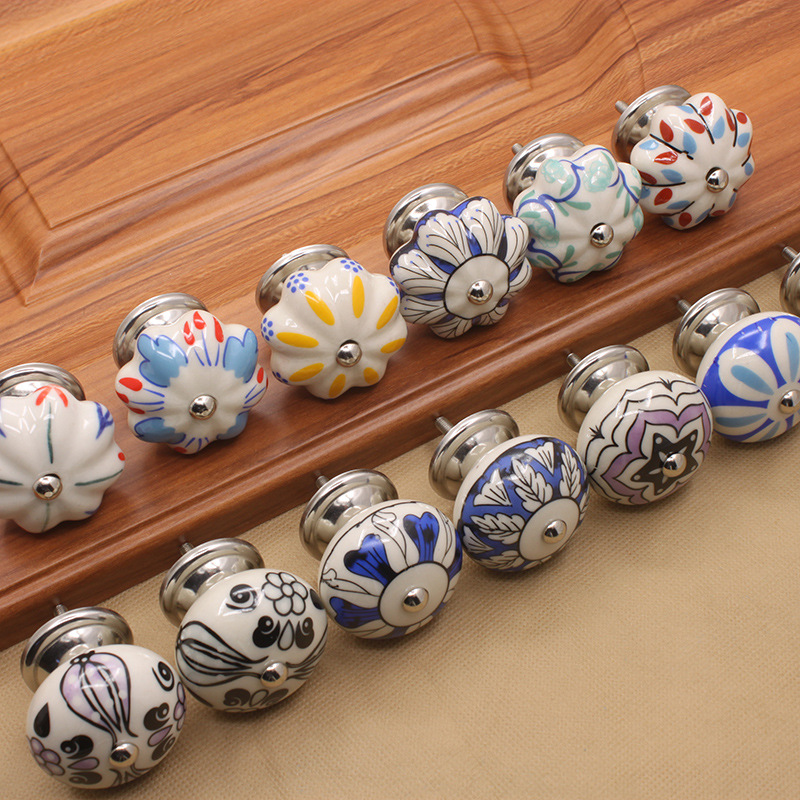 Antique Ceramic Handle Bedroom Drawer Cupboard Bedroom Cabinet Knobs Door Furniture Box Handle Pulls Home Decoration