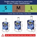 FORUDESIGNS Math Formula Print 18-30inch Case Cover Travel Suitcase Protective Cover Bags Luggage Protect Covers for Suitcase