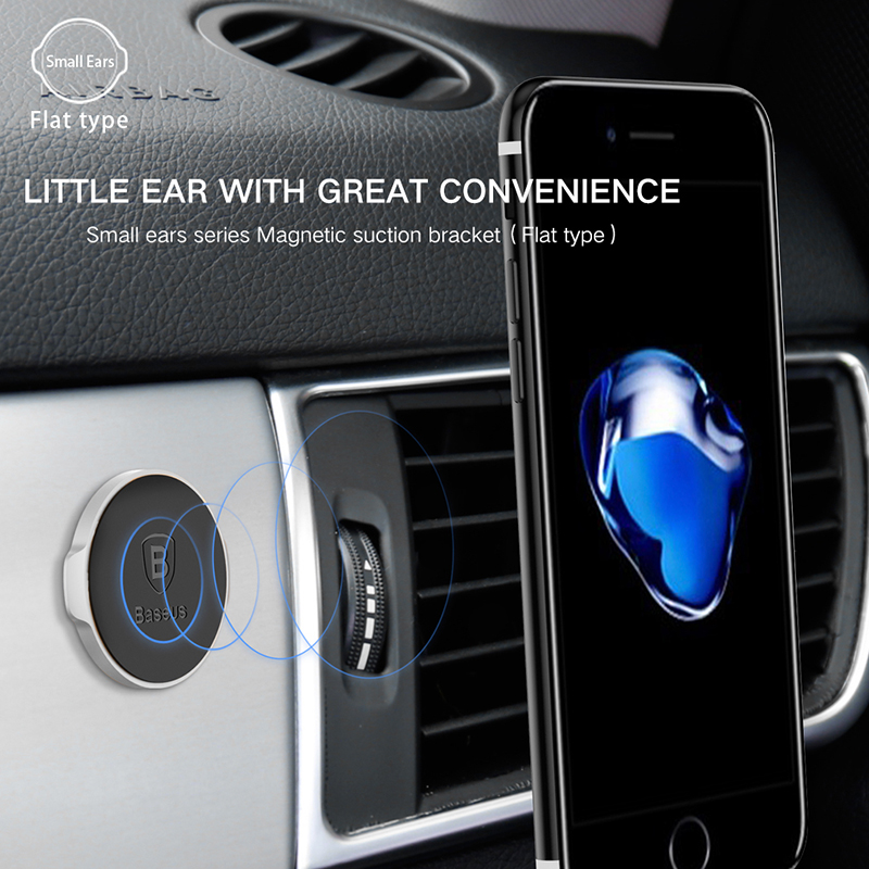 Baseus Magnetic Car Phone Holder Universal Magnet Holder in car Mobile Phone Holder Stand Mount For iPhone X 8 7 with small ears