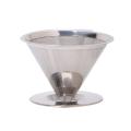 Stainless Steel Mesh Coffee Filter Paperless Pour Over Cone Dripper Reusable