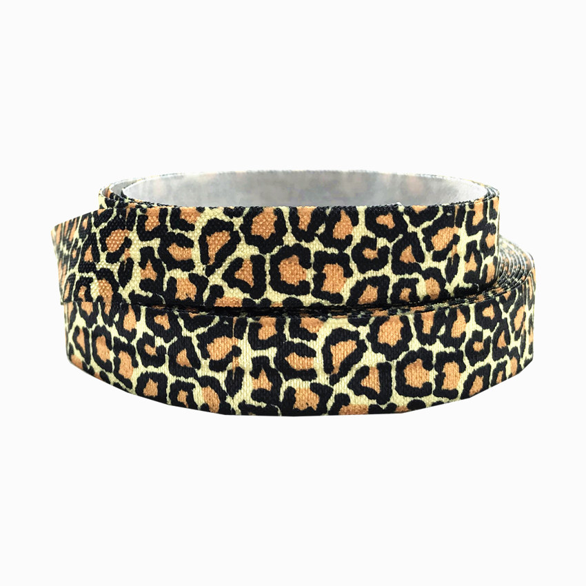 New Ribbon 10Y 16mm Leopard Patterns Printed Fold Over Elastic FOE Webbing Diy Sewing Hair Band Tie Packaging Accessory