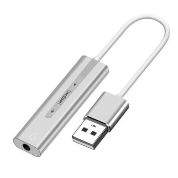 2 In 1 USB External Sound Card USB To 3.5 mm Stereo Jack Headset Audio Adapter New Arrival