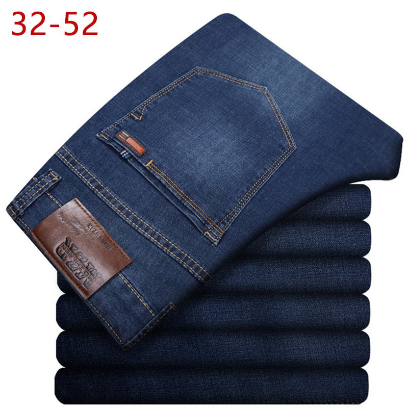 Plus Size Mens Jeans Classic Straight Baggy Male Jeans New Summer Thin Casual Loose Fit Denim Pants King Size Trouser Overalls