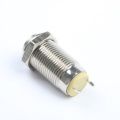 8mm 10mm 12mm High flat spherical ball head round metal Chrome push button switches With LED pin NO NC teminal