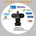 Webcame 1080P Full HD 30FPS Wide Angle USB Webcam With Privacy Cover Mic Web Cam For Computer PC Conference Web Camera