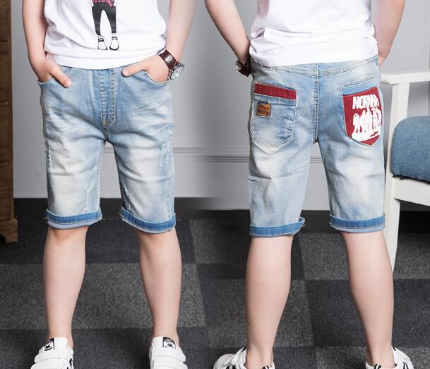 2021 Summer Children's Clothes Boys Shorts Casual Blue Color Baby Boy Jean Shorts For Boys Big Kids Thin Denim Shorts