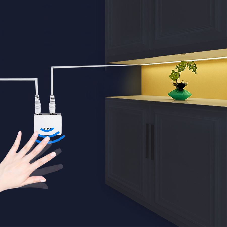 1m 2m 3m 4m 5m LED Under Cabinet Lights 12V 2835 60 LEDs/m LED Strip Light Hand Sweep Motion Sensor Kitchen Bedroom Night Lamp
