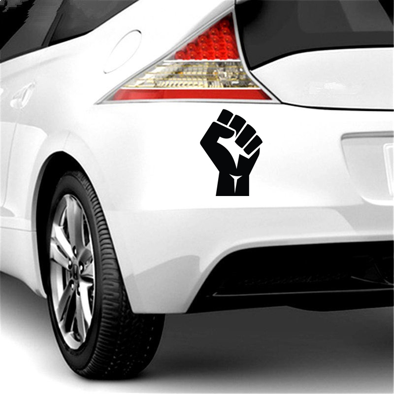 Tri Mishki HZX1146# raised fist power car sticker funny Vinyl Decals Motorcycle Accessories Stickers