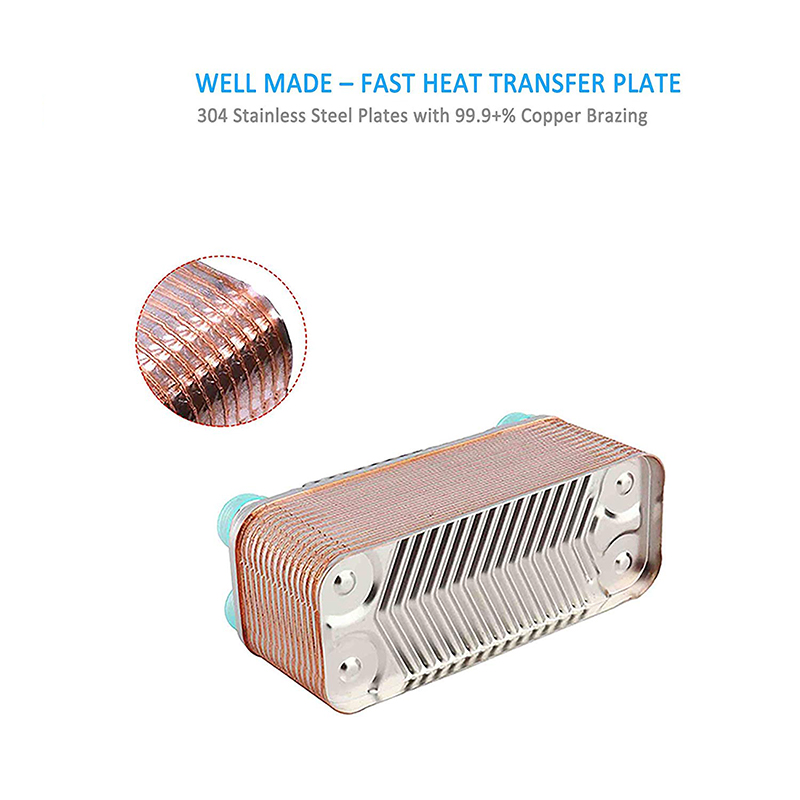 New 30 Plate Heat Exchanger Stainless Plate Wort Chiller , Fast Cooling homebrew beer Plate Brewing Chiller,3/4 NPT