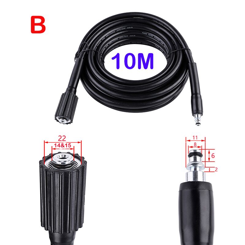 10~15m High Pressure Water Cleaning Hose Pipe Cord Washer Spray Gun Jet Lance Nozzle Car Washer Jet Water Gun for AR